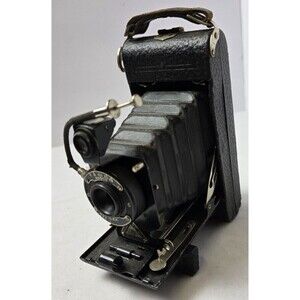 Vintage Ansco Film No. 1A INST Time ILEX Pop Up Camera w/ Cable Release Shutter